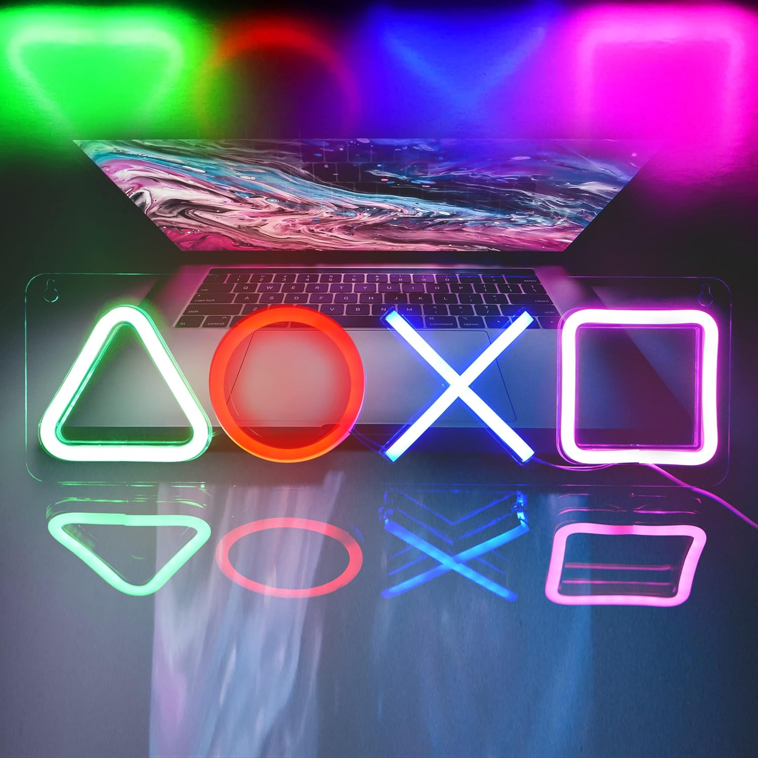 Gaming Accessories Icon - Game Icon Neon Sign Wall Decoration