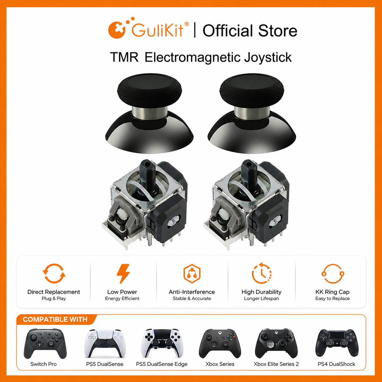 Gaming Accessories Controller - GuliKit TMR Joystick with Stick Cap