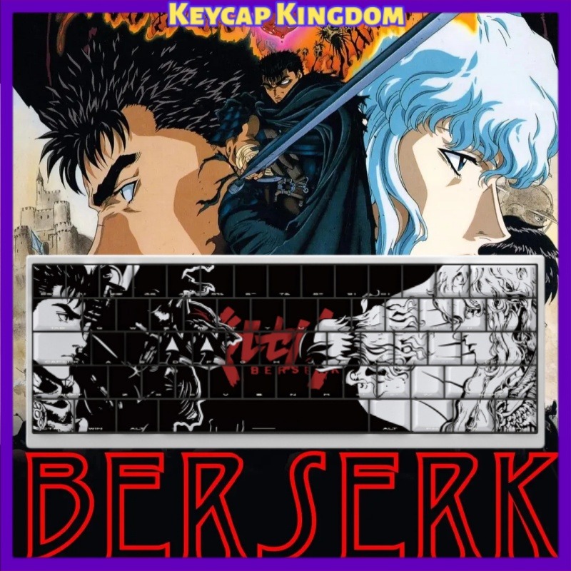 Gaming Accessories To Gift - BERSERK Theme Anime Keycap 98 Key