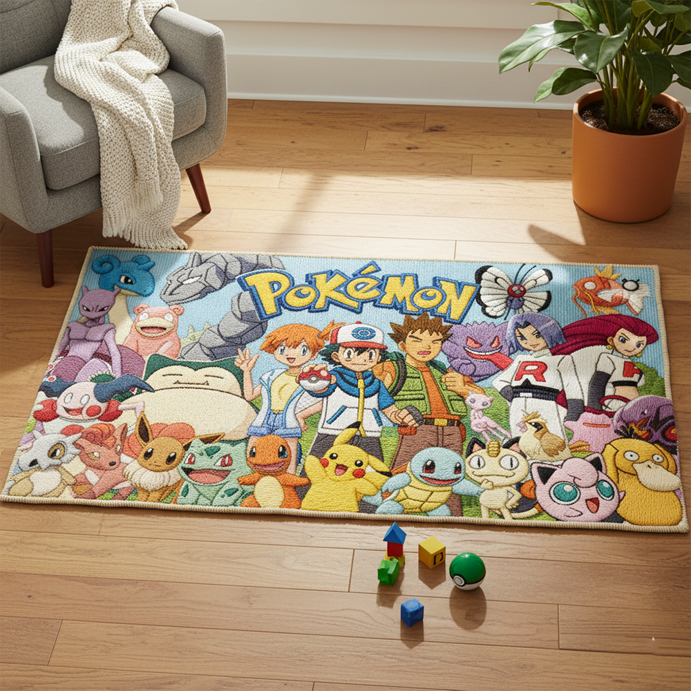 Gaming Accessories Kids - Pokemon Anime Rug: Gotta Catch 'Em