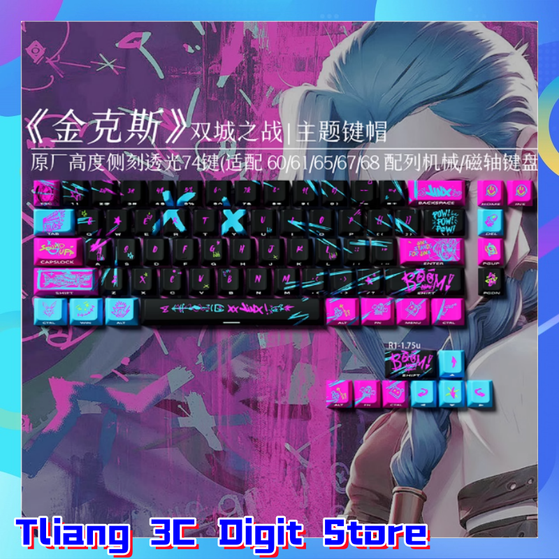 Jinx Anime Theme Keycaps Mecha - Gaming Accessories To Gift recensione e prezzo
