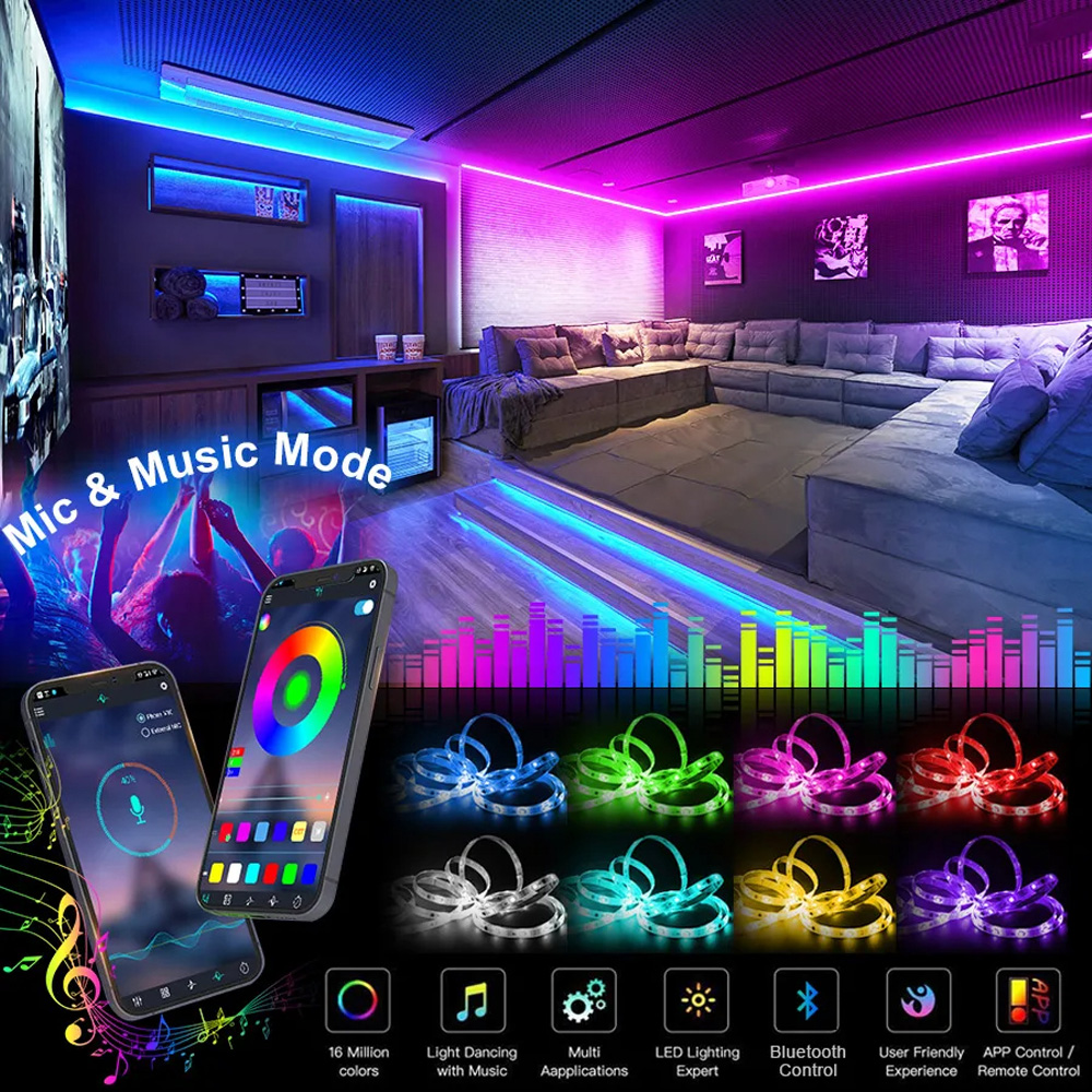 Color RGB 5050 LED Strip Bluet - Gaming Accessories Wall recensione e prezzo