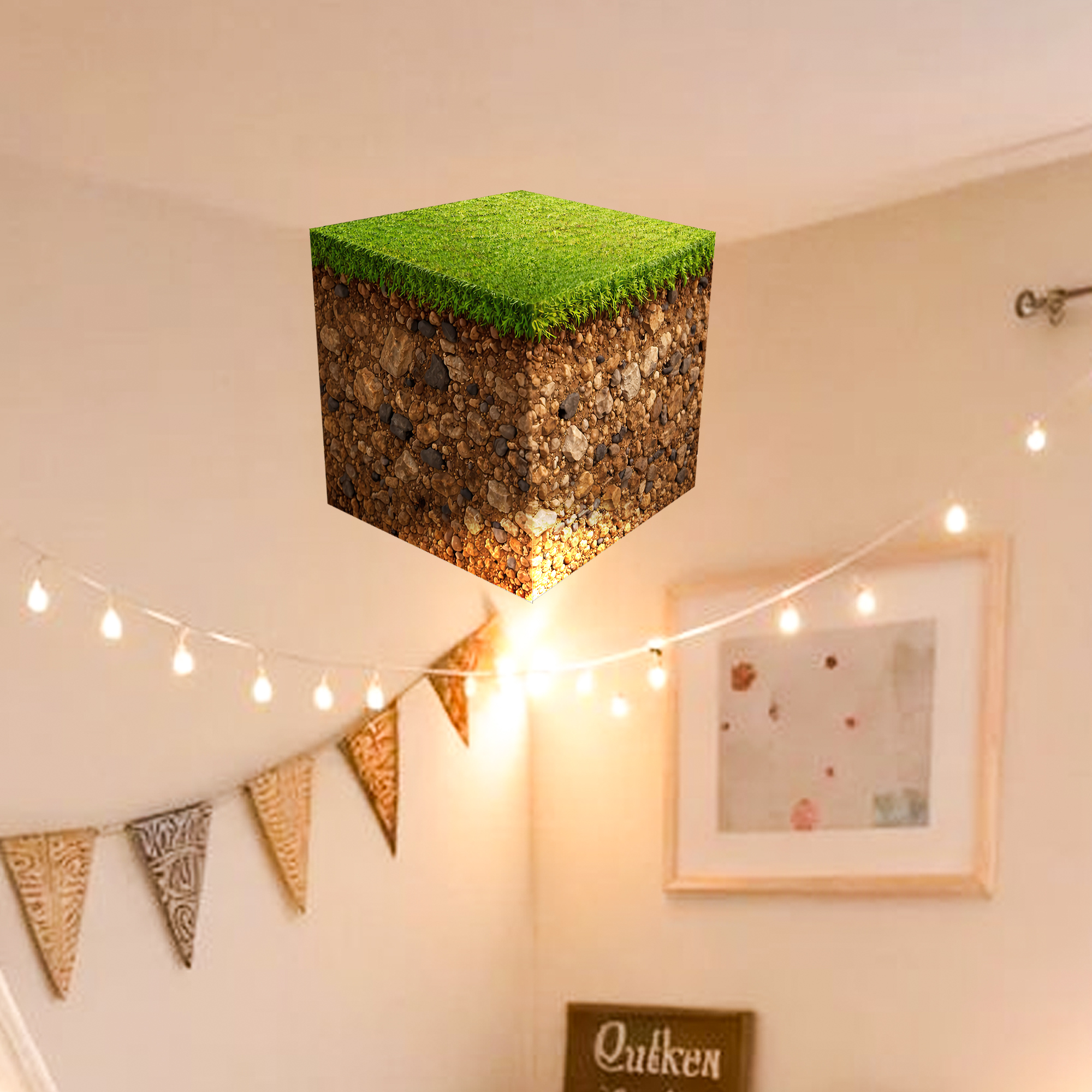 Realistic 3D Grass Cube Wall D - Gaming Accessories Wall recensione e prezzo