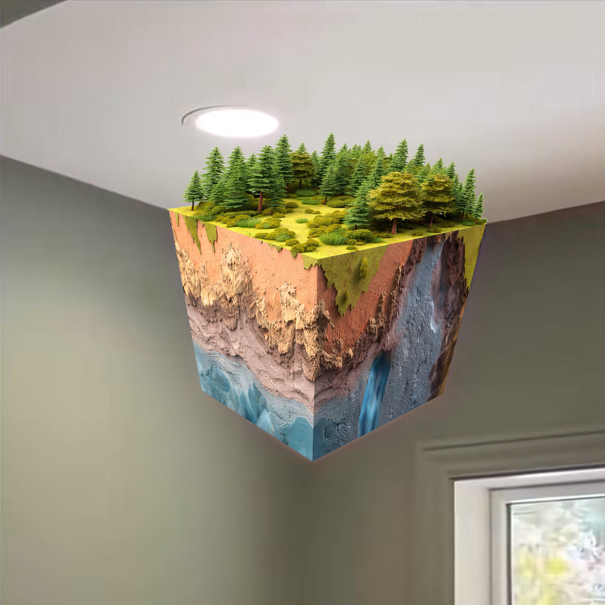 Realistic 3D Grass Cube Wall D - Gaming Accessories Wall recensione e prezzo
