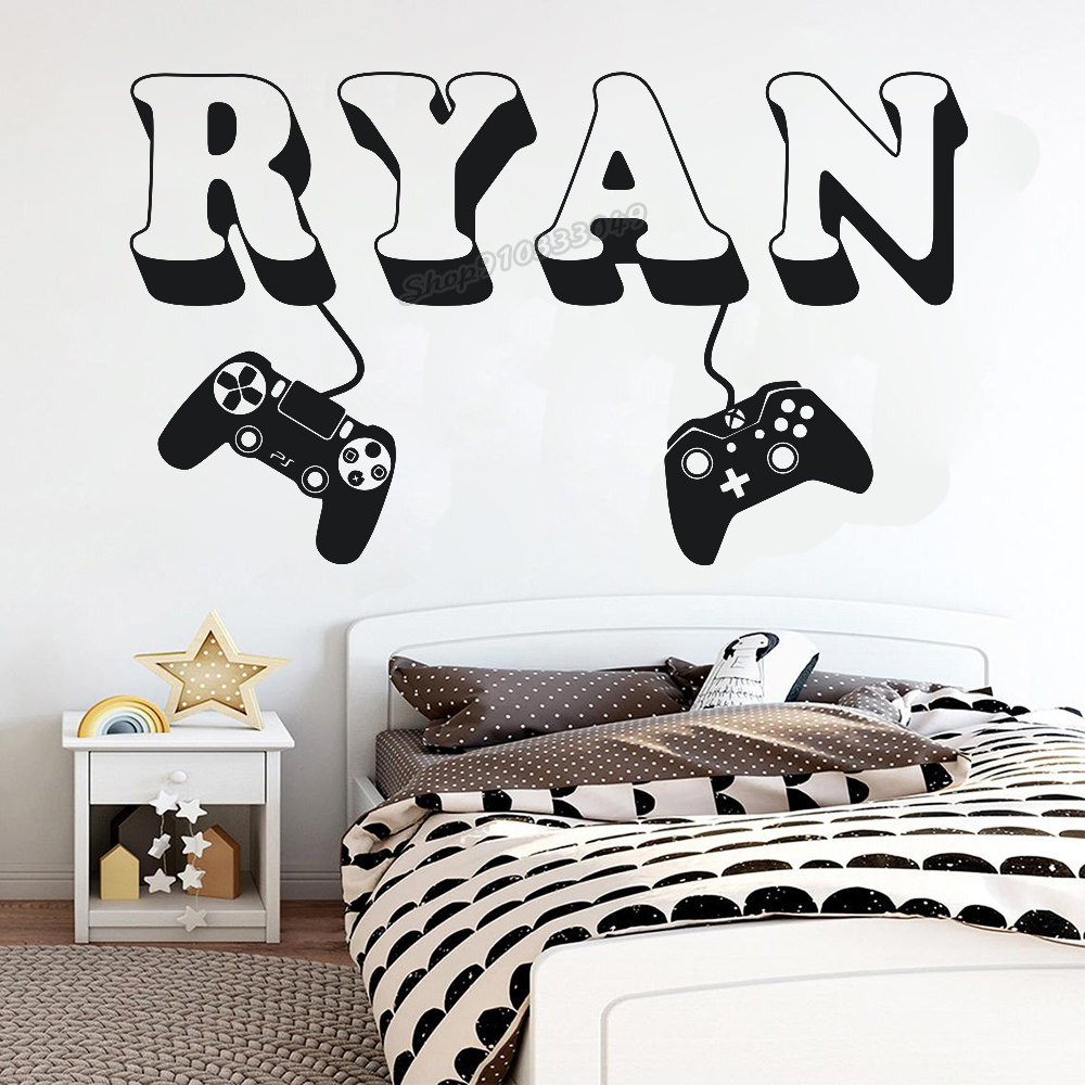 Gamer wall Sticker Custom Name - Gaming Accessories Wall recensione e prezzo