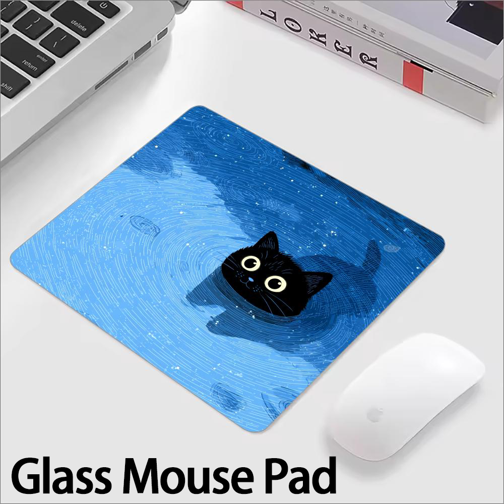 Cute Black Cat Glass Mouse Pad - Gaming Accessories Cute recensione e prezzo